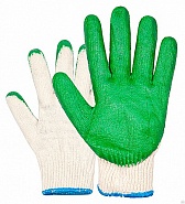 Перчатки  ХБ с одинарным латексным обливом